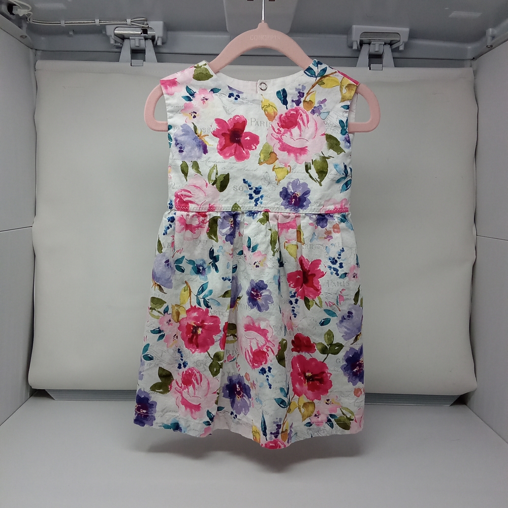 White and Pink Sleeveless Floral Sundress
